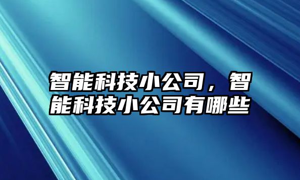 智能科技小公司，智能科技小公司有哪些