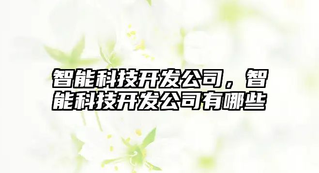 智能科技開發(fā)公司，智能科技開發(fā)公司有哪些