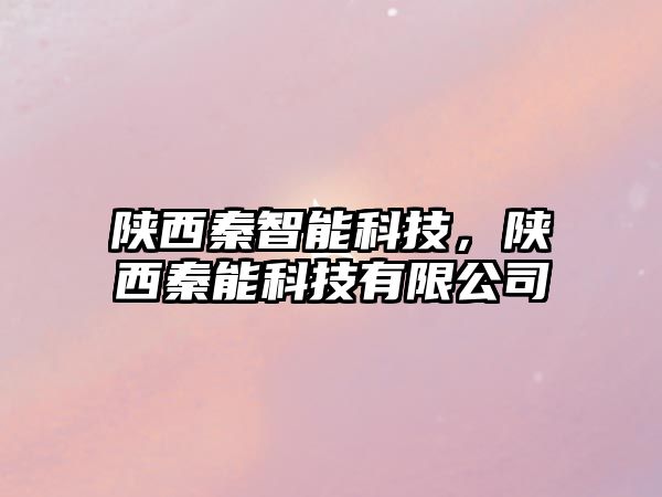 陜西秦智能科技，陜西秦能科技有限公司