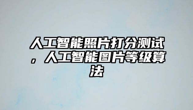 人工智能照片打分測試，人工智能圖片等級算法