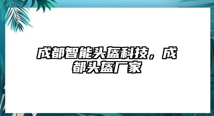 成都智能頭盔科技，成都頭盔廠家