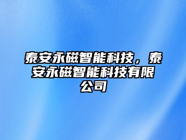 泰安永磁智能科技，泰安永磁智能科技有限公司