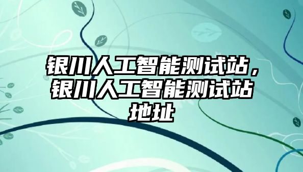 銀川人工智能測試站，銀川人工智能測試站地址