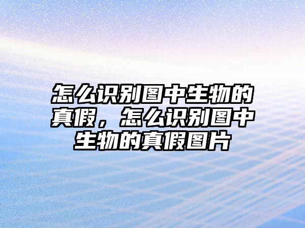 怎么識(shí)別圖中生物的真假，怎么識(shí)別圖中生物的真假圖片