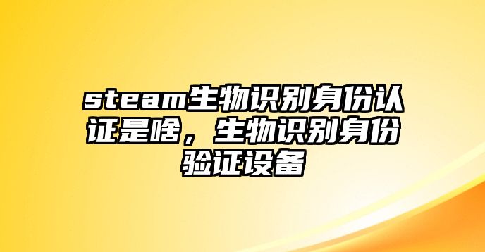 steam生物識別身份認證是啥，生物識別身份驗證設備