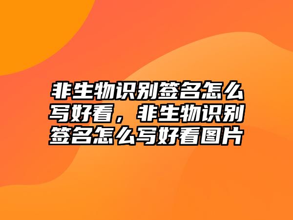 非生物識別簽名怎么寫好看，非生物識別簽名怎么寫好看圖片