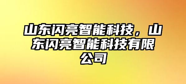 山東閃亮智能科技，山東閃亮智能科技有限公司