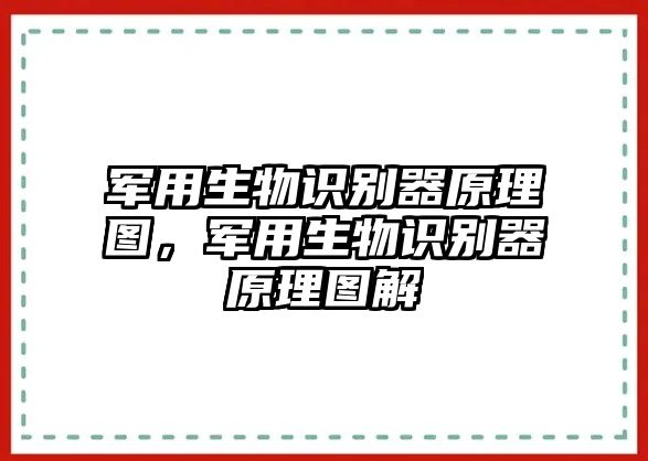 軍用生物識別器原理圖，軍用生物識別器原理圖解