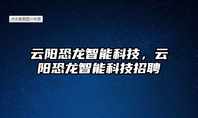 云陽恐龍智能科技，云陽恐龍智能科技招聘