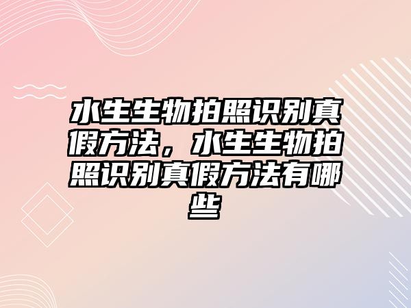 水生生物拍照識(shí)別真假方法，水生生物拍照識(shí)別真假方法有哪些