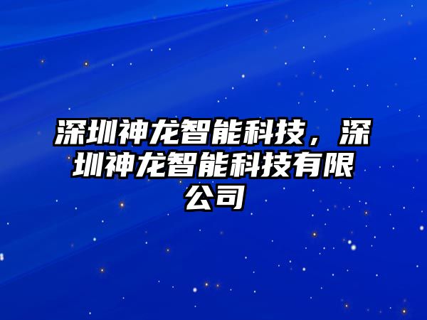 深圳神龍智能科技，深圳神龍智能科技有限公司