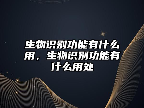 生物識別功能有什么用，生物識別功能有什么用處